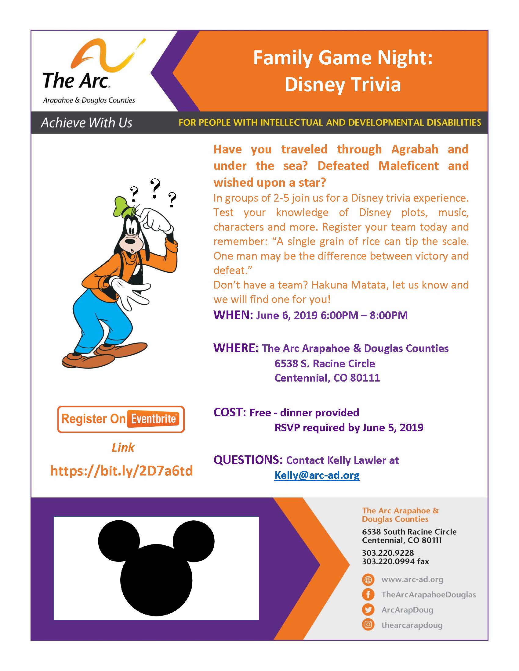Family Game Night Disney Trivia W The Arc Developmental Pathways