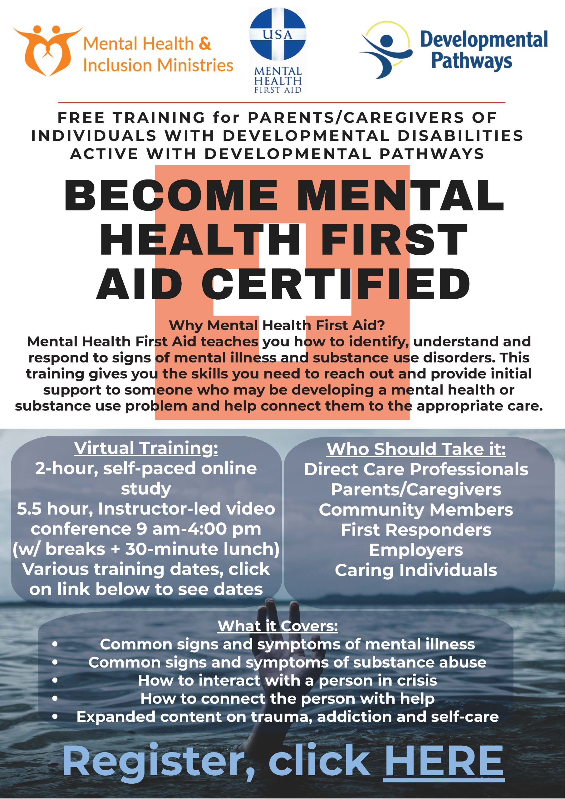 Mental Health First Aid Developmental Pathways