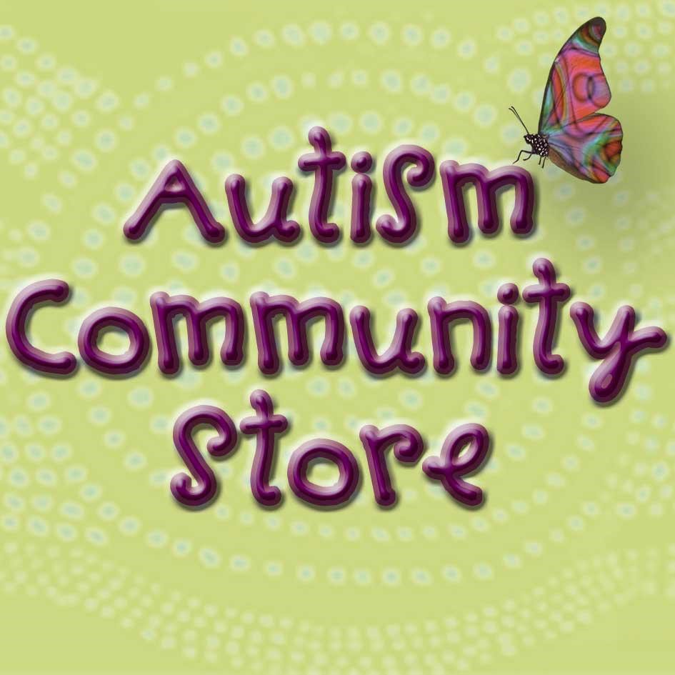 Autism Community Store purple logo on light green background