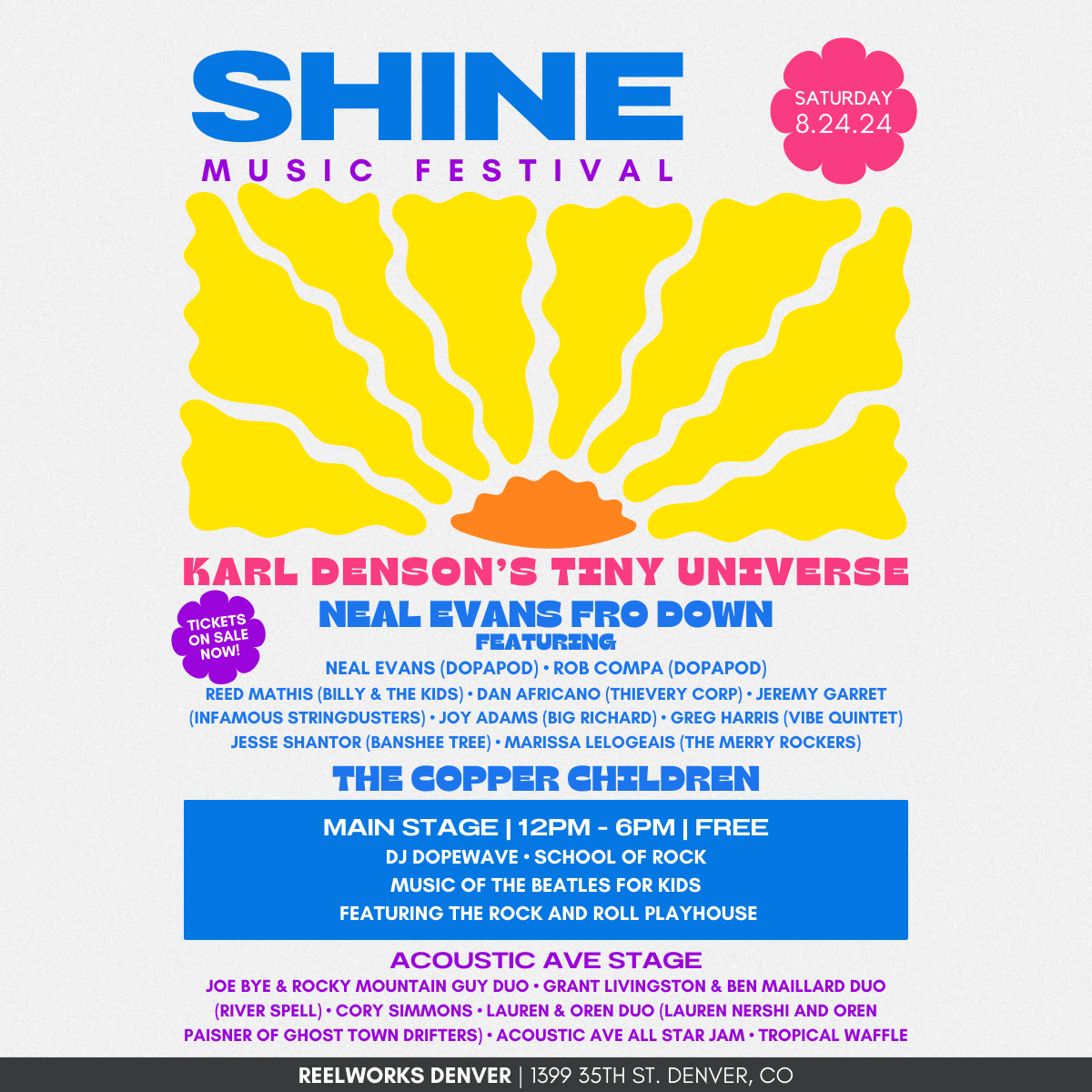 SHINE Music festival flyer