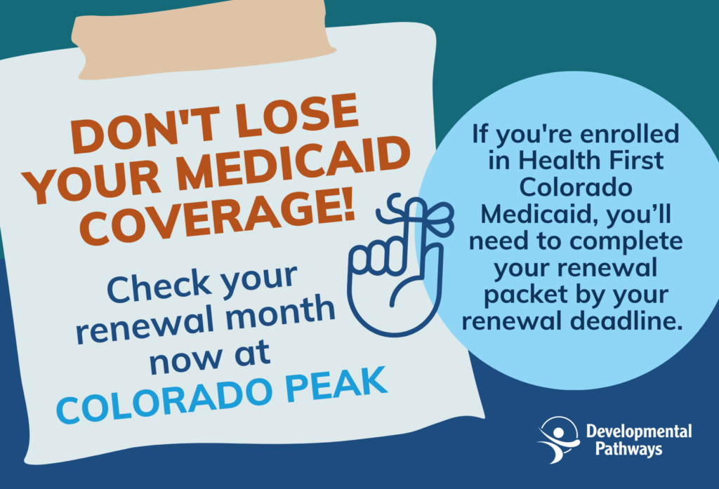 Note that says Don't Lose Your Medicaid Coverage