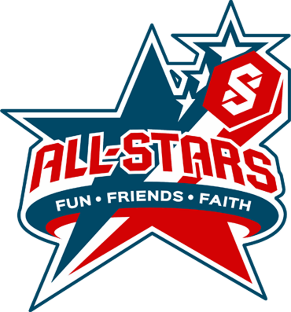 Red, white, and blue All-Stars logo