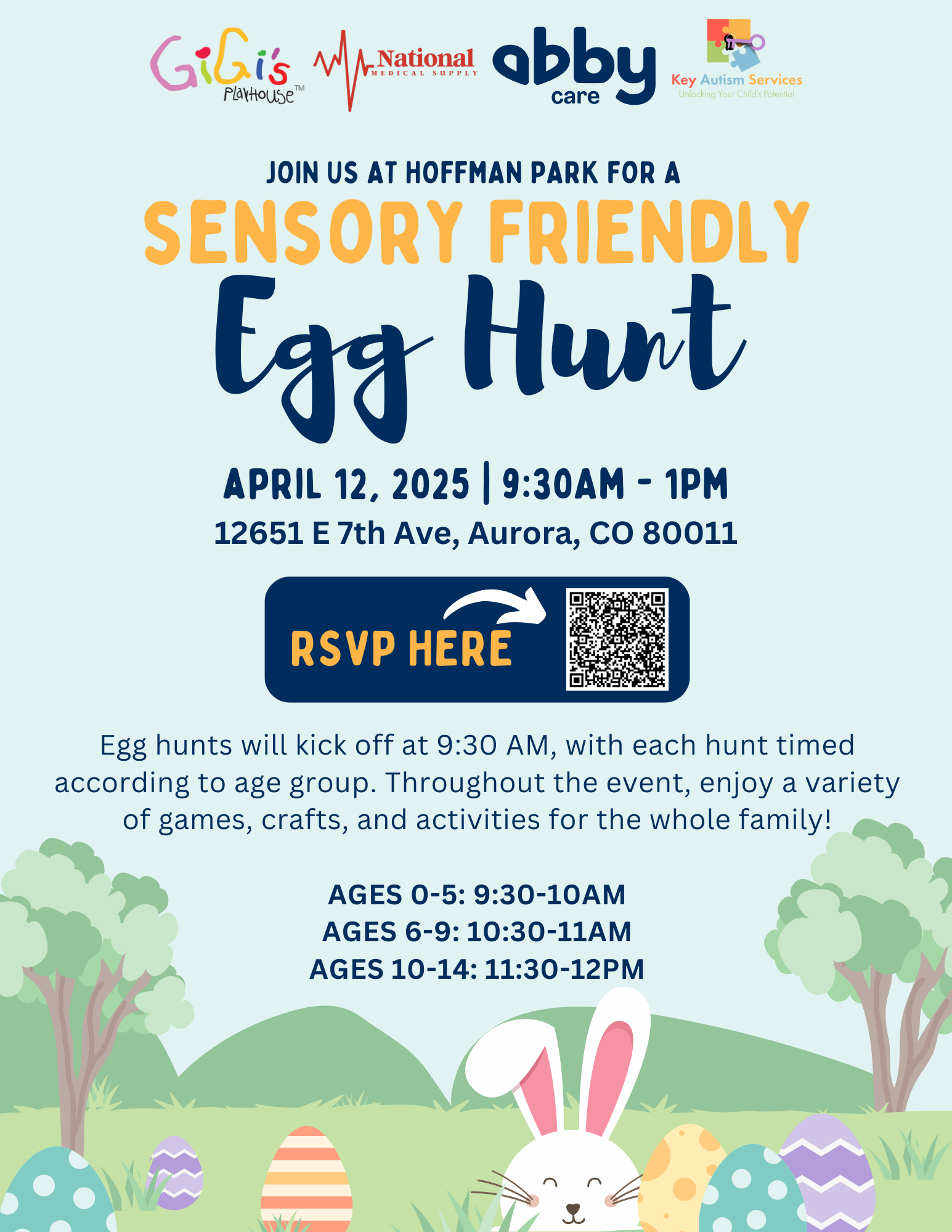 Sensory Friendly Egg Hunt flyer